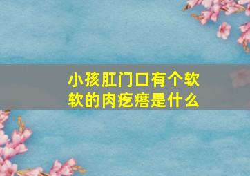 小孩肛门口有个软软的肉疙瘩是什么