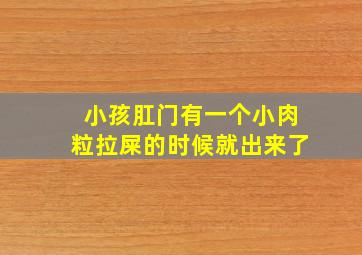 小孩肛门有一个小肉粒拉屎的时候就出来了