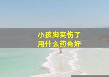 小孩脚夹伤了用什么药膏好