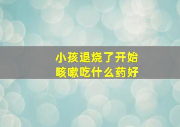 小孩退烧了开始咳嗽吃什么药好