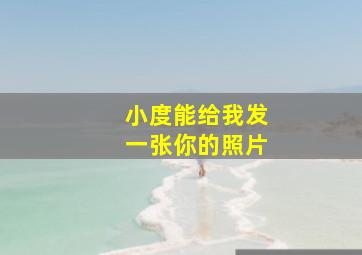 小度能给我发一张你的照片