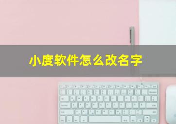 小度软件怎么改名字