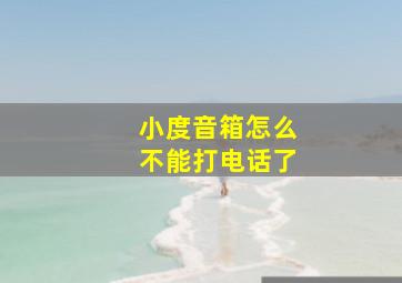 小度音箱怎么不能打电话了