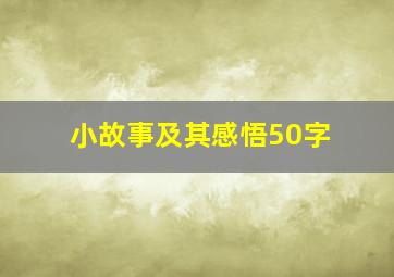 小故事及其感悟50字