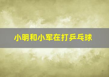 小明和小军在打乒乓球