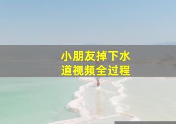 小朋友掉下水道视频全过程