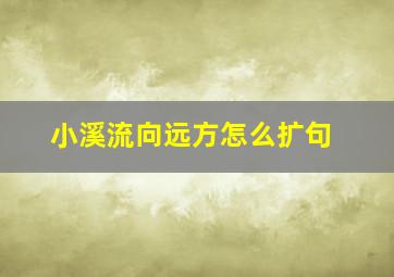 小溪流向远方怎么扩句