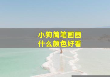 小狗简笔画画什么颜色好看