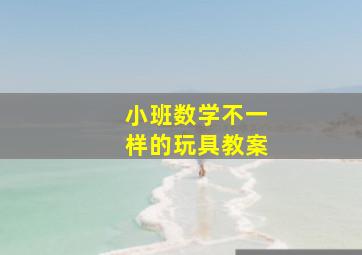 小班数学不一样的玩具教案