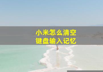 小米怎么清空键盘输入记忆