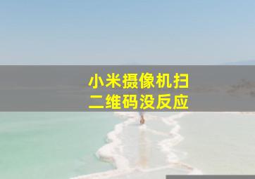 小米摄像机扫二维码没反应