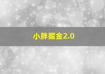 小胖掘金2.0