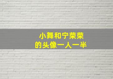 小舞和宁荣荣的头像一人一半