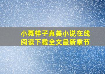 小舞样子真美小说在线阅读下载全文最新章节