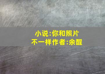 小说:你和照片不一样作者:余酲