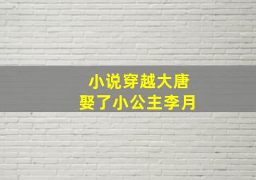 小说穿越大唐娶了小公主李月