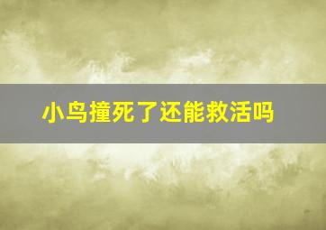 小鸟撞死了还能救活吗