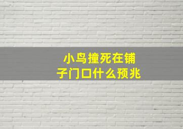 小鸟撞死在铺子门口什么预兆