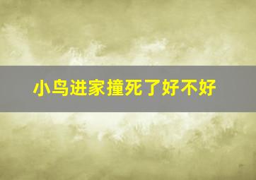 小鸟进家撞死了好不好