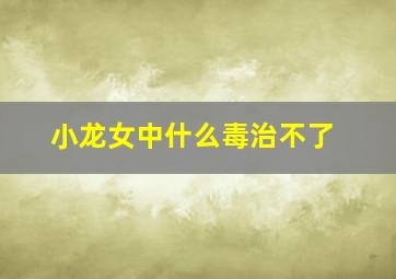 小龙女中什么毒治不了