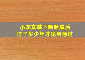 小龙女跳下断肠崖后过了多少年才见到杨过