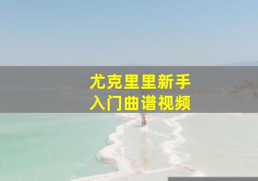 尤克里里新手入门曲谱视频