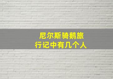 尼尔斯骑鹅旅行记中有几个人