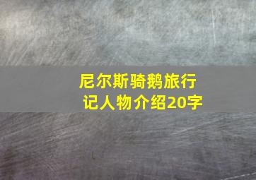 尼尔斯骑鹅旅行记人物介绍20字