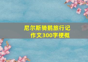 尼尔斯骑鹅旅行记作文300字梗概