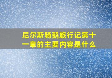 尼尔斯骑鹅旅行记第十一章的主要内容是什么