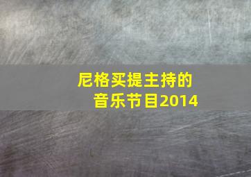 尼格买提主持的音乐节目2014