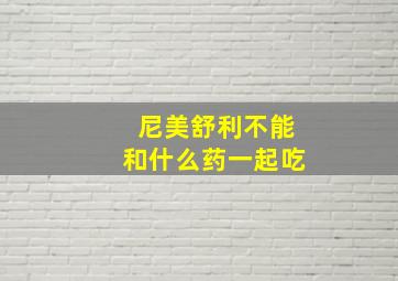 尼美舒利不能和什么药一起吃