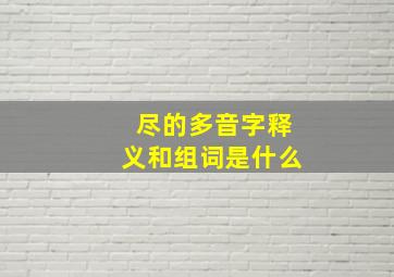 尽的多音字释义和组词是什么