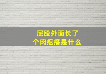 屁股外面长了个肉疙瘩是什么