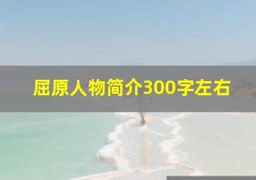 屈原人物简介300字左右