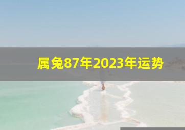 属兔87年2023年运势