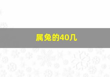 属兔的40几