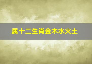 属十二生肖金木水火土