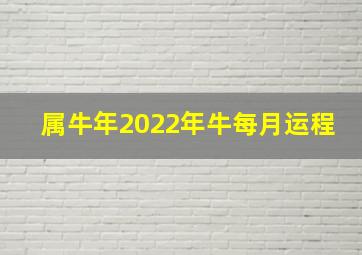 属牛年2022年牛每月运程