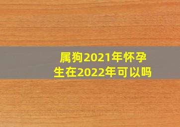 属狗2021年怀孕生在2022年可以吗