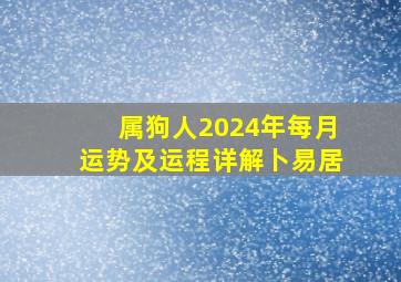 属狗人2024年每月运势及运程详解卜易居