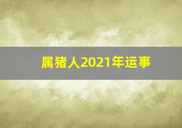 属猪人2021年运事