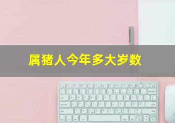 属猪人今年多大岁数