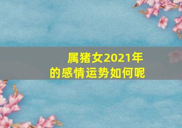 属猪女2021年的感情运势如何呢