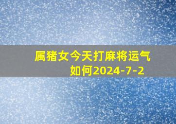 属猪女今天打麻将运气如何2024-7-2