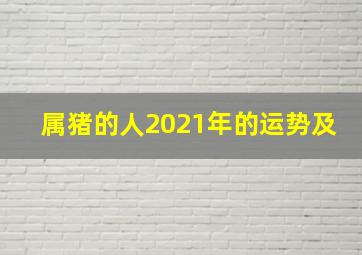 属猪的人2021年的运势及