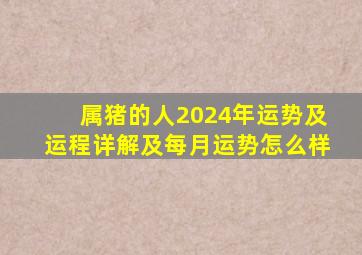 属猪的人2024年运势及运程详解及每月运势怎么样