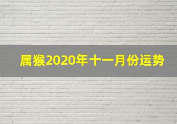 属猴2020年十一月份运势