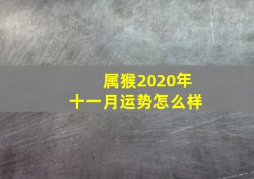 属猴2020年十一月运势怎么样