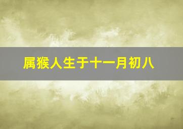 属猴人生于十一月初八